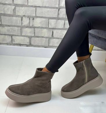Женские ботинки на высокой платформе натуральная замша LIKA 2-4, 41, деми, байка