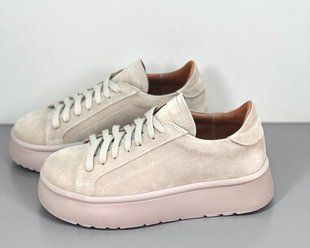 Жіночі кеди на платформа натуральна замша DONARA 1-1 12209-36 фото