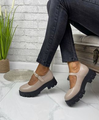 Жіночі туфлі на платформі з застібкою натуральна шкіра BRENDA 1-3, 41, деми, натуральна шкіра