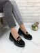 Женские туфли - лоферы черные на тракторной подошве натуральная замша ELINA 1-3, 41, деми, натуральная кожа