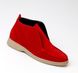 Жіночі черевики червоні на низькому ходу натуральна замша KOSA 1-6, 36, зима, набивна вовна