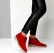 Жіночі черевики червоні на низькому ходу натуральна замша KOSA 1-6, 41, деми, натуральна шкіра