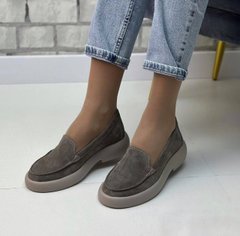 Женские туфли - лоферы на низком ходу натуральная замша KOSA 1-2, 41, деми, натуральная кожа