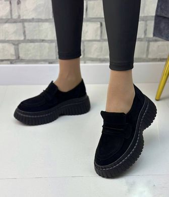 Жіночі туфлі на високій платформі натуральна замша DASA 2-2, 36, деми, натуральна шкіра