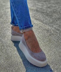 Жіночі туфлі на платформі натуральна замша BADA 1-4, 41, деми, натуральна шкіра