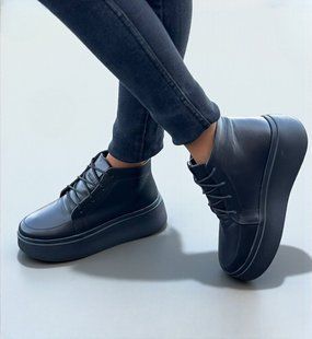 Женские ботинки - хайтопы на платформе натуральная кожа NILA 1-1 14880-41 фото