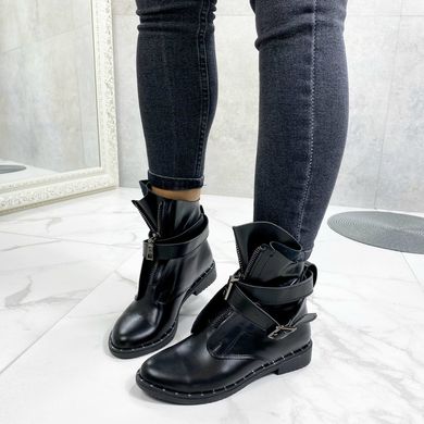 Жіночі ботинки чорні на нижньому кухні натуральна шкіра DUMA, 41, деми, байка