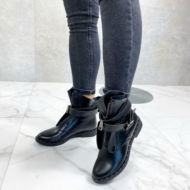 Женские ботинки черные на низком ходу натуральная кожа DUMA, 36, зима, набивная шерсть