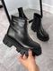 Жіночі черевики чорні на масивній підошві натуральна шкіра PATRI 1-4, 36, зима, набивна вовна