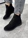Женские ботинки черные на низком ходу натуральная замша SOTA 1-2, 41, деми, байка