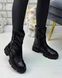 Високі жіночі черевики на низькому ходу натуральна шкіра VIKA 1-3, 36, зима, набивна вовна