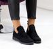 Женские ботинки на низком ходу черные натуральная замша TOR 1, 36, деми, натуральная кожа