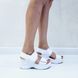 Жіночі спортивні білі босоніжки висока підошва натуральна шкіра TIT 1-4, 40, літо, натуральна шкіра