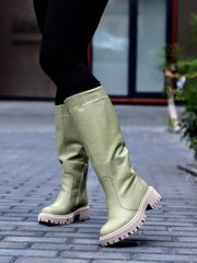 Жіночі чоботи - труби на платформі натуральна шкіра BOMATA 1-1, 41, деми, байка