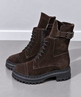 Жіночі черевики на платформі натуральна замша TOSI 1-3 20304-z фото