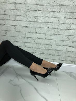 Женские туфли на шпильке черные натуральный лак TREND 2-1, 35, деми, натуральная кожа