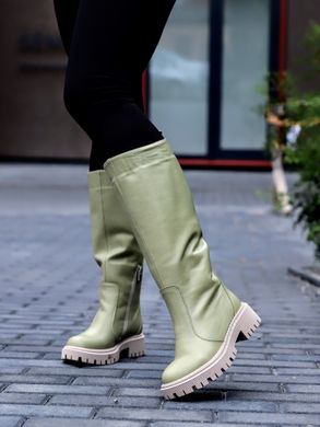 Жіночі чоботи - труби на платформі натуральна шкіра BOMATA 1-1, 36, зима, набивна вовна