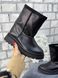 Жіночі зимові чорні чоботи-уггі натуральна шкіра RIGA 1-1, 36, деми, набивна вовна