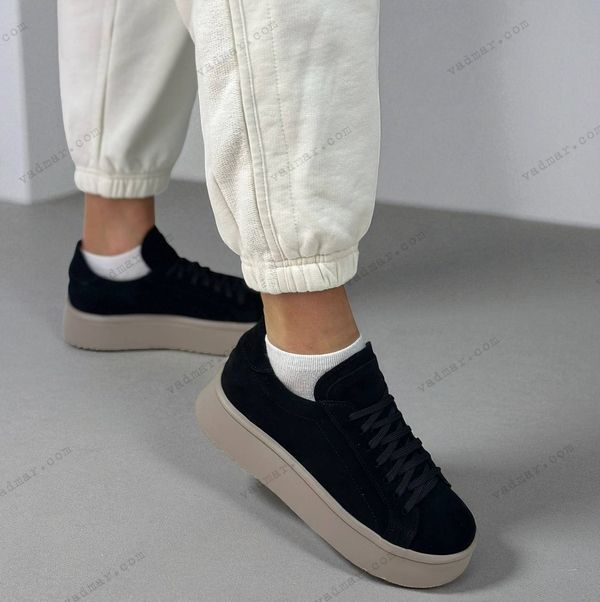 Жіночі кеди на платформа натуральна замша DONARA 1-3 12245-36 фото