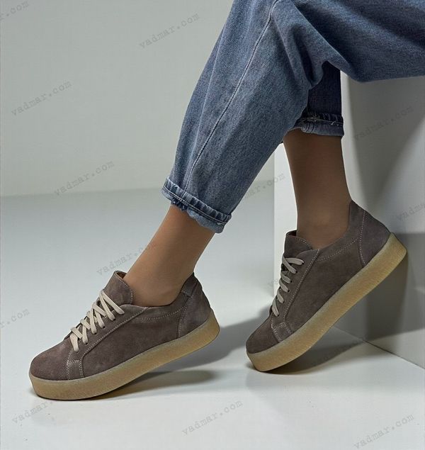 Женские кеды на платформе натуральная замша RAMI 1-2 14582-36 фото