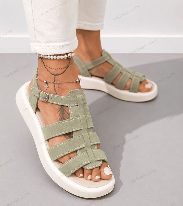 Женские сандали переплеты на платформе натуральная замша LIZ 2-4 13056-36 фото