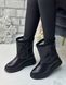 Жіночі зимові чорні чоботи-уггі натуральна шкіра RIGA 1-1, 36, деми, набивна вовна