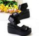 Женские босоножки черные на платформе натуральная кожа DS 1-5 10174-36 фото 1