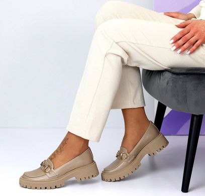 Женские туфли - лоферы на платформе натуральная кожа DADI 2-1, 41, деми, натуральная кожа