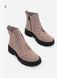 Жіночі черевики на шнурках натуральная замша RIZA 2-2, 36, зима, набивна вовна
