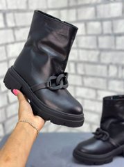 Женские ботинки с цепью на платформе натуральная кожа TONA 1-1, 41, деми, байка