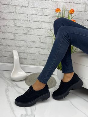 Жіночі туфлі - броги на платформі натуральна замша BOSTON 2-3, 36, деми, натуральна шкіра