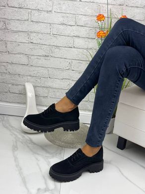 Жіночі туфлі - броги на платформі натуральна замша BOSTON 2-3, 41, деми, натуральна шкіра