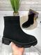 Женские ботинки черные на фигурной подошве натуральная замша ASPER 1-1, 36, зима, набивная шерсть