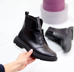 Жіночі черевики на низькому ходу на шнурках натуральна шкіра ELINA 3-1, 41, деми, байка