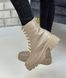 Женские ботинки бежевые на платформе натуральная кожа DONA 1-1, 41, деми, байка