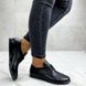 Жіночі туфлі чорні на низькому ходу натуральна шкіра KENYA 1-4, 41, деми, натуральна шкіра