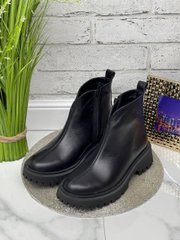 Женские ботинки челси черные на низком ходу натуральная кожа BERTA 1-1, 41, деми, байка