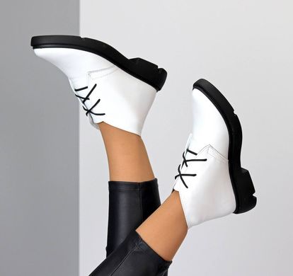 Жіночі черевики на низькому ходу на шнурках натуральна шкіра TIRO 1-1, 36, зима, набивна вовна