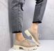 Жіночі туфлі бежеві на протекторної підошві натуральна замша PIRA 1-5, 41, деми, натуральна шкіра