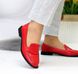 Женские туфли-лоферы на низком ходу красные натуральная кожа DAISY 2-1, 41, деми, натуральная кожа