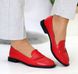 Женские туфли-лоферы на низком ходу красные натуральная кожа DAISY 2-1, 36, деми, натуральная кожа