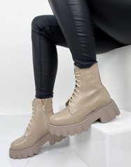 Женские ботинки на шнурках на высокой платформе натуральная кожа SOFA 1-2, 41, деми, байка