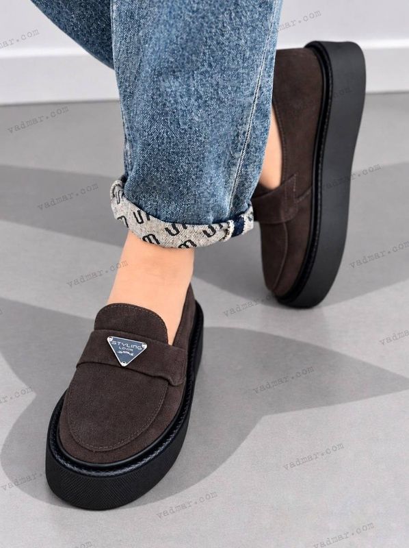 Женские лоферы на платформе натуральная замша MANA 1-4 20777-36 фото
