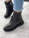 Жіночі черевики на низькому ходу на шнурках натуральна шкіра ELA 1-1, 36, зима, набивна вовна