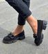Женские туфли - лоферы на платформе с цепью натуральная замша DEDA 2-1, 36, деми, натуральная кожа