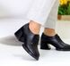 Жіночі туфлі чорні на стійкому каблуці натуральна шкіра MIVI 1-4, 36, деми, натуральна шкіра