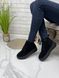 Женские ботинки - хайтопы черные на платформе натуральная замша TOPI 1-3, 36, зима, набивная шерсть