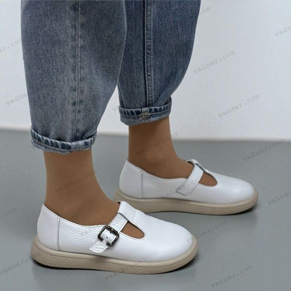 Женские туфли с застежкой на низком ходу натуральная кожа MONIKA 1-5 14435-36 фото