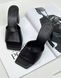 Женские шлепки - мюли черные на устойчивом каблуке натуральная кожа IVA 1-2, 40, лето, натуральная кожа