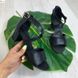 Жіночі босоніжки чорні невисокий каблук натуральна шкіра SHERIL 1-2, 40, літо, натуральна шкіра